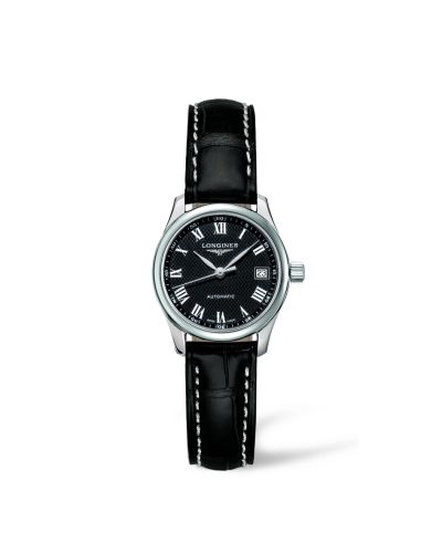 Longines L2.128.4.51.7 : Master Collection Date 25.5 Stainless Steel / Black - Roman