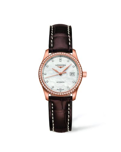 Longines L2.257.9.87.3 : Master Collection Date 29 Pink Gold Diamond