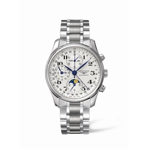 Longines L2.673.4.78.6 : Master Collection 40 Chronograph Calendar Stainless Steel / Silver / Bracelet