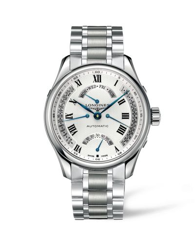 Longines L2.717.4.71.6 : Master Collection 44 Retrograde Stainless Steel / Silver-Roman / Bracelet