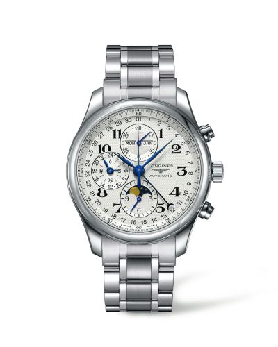 Longines L2.773.4.78.6 Master Collection 42 Chronograph Calendar Stainless Steel Silver Arabic Bracelet WatchBase