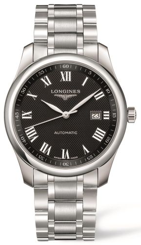 Longines L2.793.4.51.6 : Master Collection 40 Date Stainless Steel / Black Roman / Bracelet