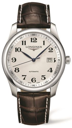 Longines L2.793.4.78.3 : Master Collection 40 Date Stainless Steel / Silver-Arabic / Alligator