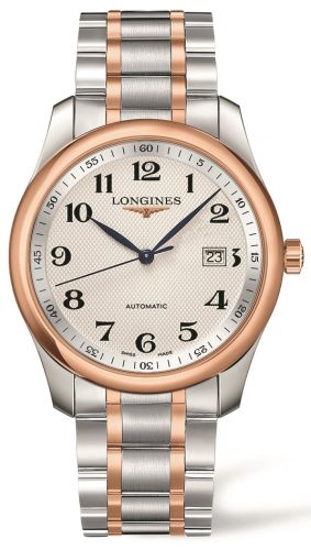 Longines L2.793.5.79.7 : Master Collection 40 Date Stainless Steel / Pink Gold / Silver-Arabic Bracelet