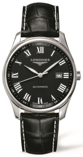 Longines L2.893.4.51.7 : Master Collection 42 Date Stainless Steel / Black-Roman / Alligator