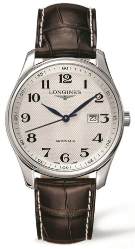 Longines L2.893.4.78.3 : Master Collection 42 Date Stainless Steel / Silver-Arabic / Alligator