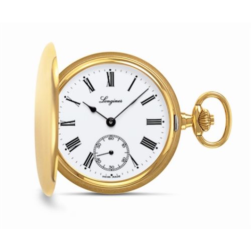 Longines L7.012.2.21.1 : Pocket Watch Gold-Plated / White - Roman