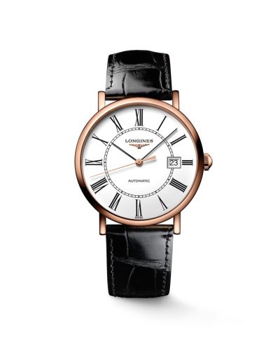 Longines L4.787.8.11.4 : Presence 34.5 Automatic Pink Gold / White - Roman