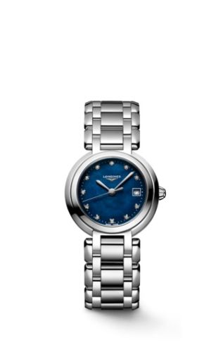 Longines L8.120.4.98.6 : PrimaLuna Quartz 26.5 Stainless Steel / Blue MOP - Diamond / Bracelet