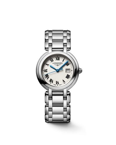 Longines L8.122.4.71.6 : PrimaLuna Quartz 30 Stainless Steel / Silver - Roman / Bracelet