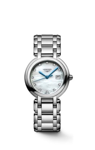 Longines L8.122.4.87.6 : PrimaLuna Quartz 30 Stainless Steel / MOP / Bracelet