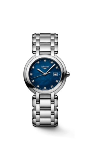 Longines L8.122.4.98.6 : PrimaLuna Quartz 30 Stainless Steel / Blue MOP / Bracelet