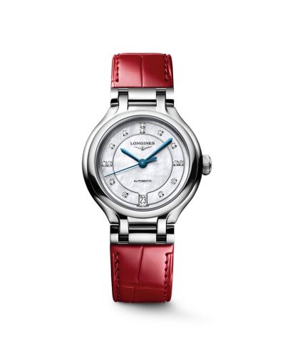 Longines L8.124.4.87.2 : PrimaLuna 34 Automatic Stainless Steel / MOP