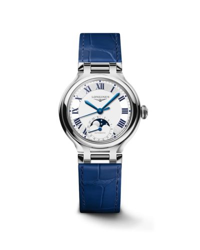 Longines L8.126.4.71.2 : PrimaLuna 34 Automatic Moonphase Stainless Steel / Silver - Roman