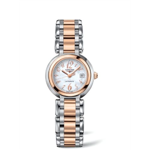 Longines L8.111.5.83.6 : PrimaLuna Automatic 26.5 Two Tone Pink Funky MOP