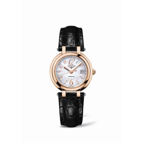 Longines L8.113.8.83.2 : PrimaLuna Automatic 30 Pink Gold Leather Funky MOP