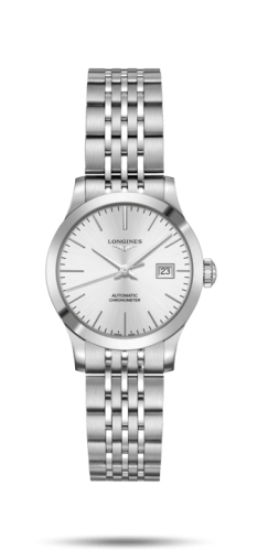 Longines L2.321.4.72.6 : Record 30mm Stainless Steel / Silver / Bracelet