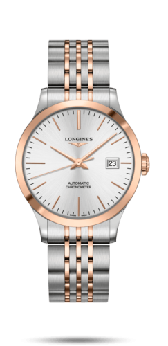 Longines L2.820.5.72.7 : Record 38.5mm Stainless Steel / Pink Gold / Silver / Bracelet