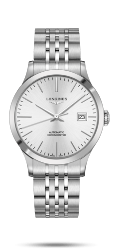 Longines L2.821.4.72.6 : Record 40mm Stainless Steel / Silver / Bracelet