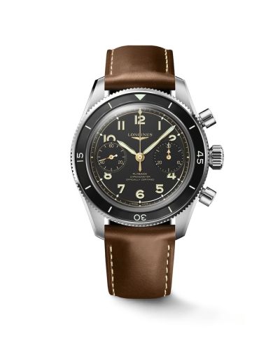 Longines L3.721.4.53.2 : Spirit Chronograph Flyback 39.5 Stainless Steel / Black