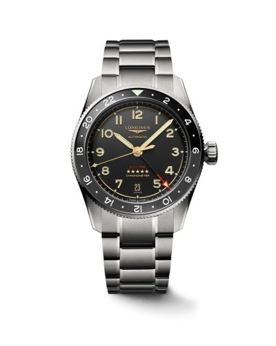 Longines L3.802.1.53.6 : Spirit Zulu Time 39 Titanium / Black