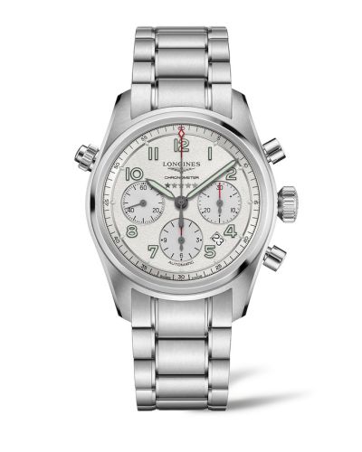 Longines L3.820.4.73.6 : Spirit Chronograph 42 Silver / Bracelet