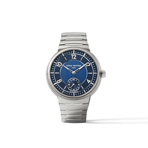 Louis Vuitton W1ST20 : Tambour Automatic Stainless Steel / Blue / Bracelet