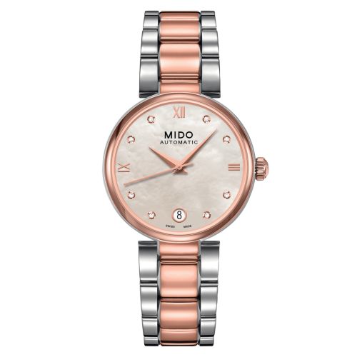 Mido M022.207.22.116.10 : Baroncelli Donna Stainless Steel - Rose Gold / MOP / Bracelet