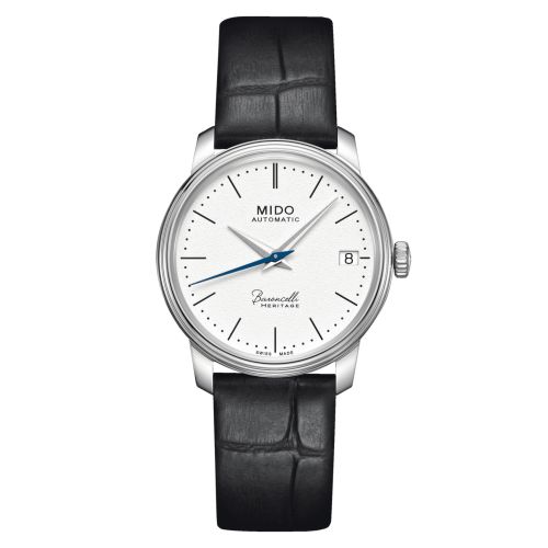 Mido M027.207.16.010.00 : Baroncelli Heritage Lady Stainless Steel / White