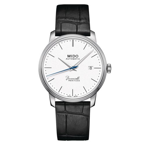 Mido M027.407.16.010.00 : Baroncelli Heritage Stainless Steel / White