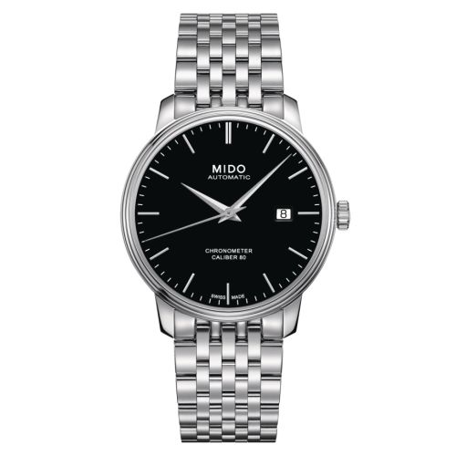 Mido M027.408.11.051.00 : Baroncelli Chronometer Stainless Steel / Black / Bracelet