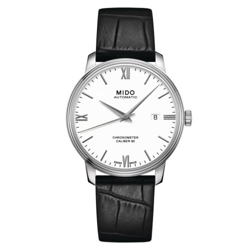 Mido M027.408.16.018.00 : Baroncelli Chronometer Stainless Steel / White