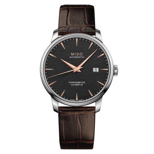 Mido M027.408.16.061.00 : Baroncelli Chronometer Stainless Steel / Anthracite