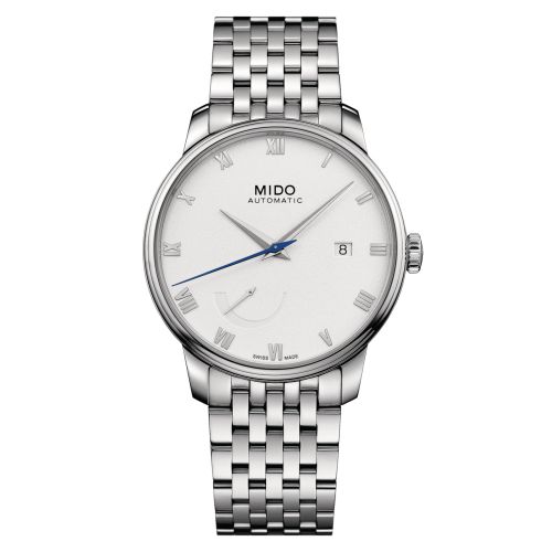 Mido M027.428.11.013.00 : Baroncelli Power Reserve Stainless Steel / White / Bracelet