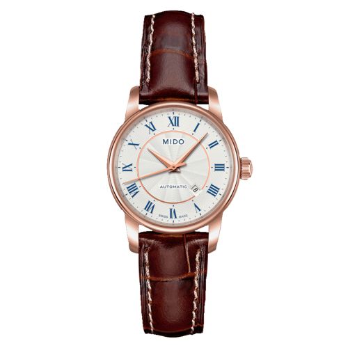 Mido M7600.2.21.8 : Baroncelli Tradition Lady Rose Gold / Silver