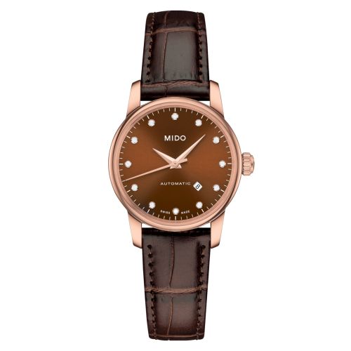 Mido M7600.3.64.8 : Baroncelli Tradition Lady Rose Gold / Brown