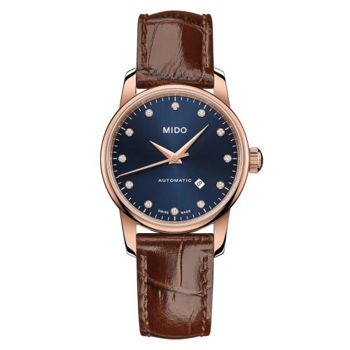 Mido M7600.3.65.8 : Baroncelli Tradition Lady Rose Gold / Midnight Blue