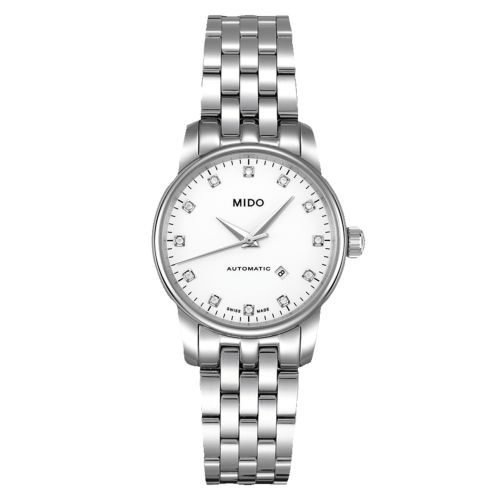 Mido M7600.4.66.1 : Baroncelli Tradition Lady Stainless Steel / White / Bracelet