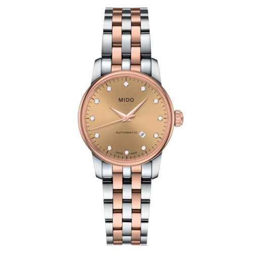 Mido M7600.9.67.1 : Baroncelli Tradition Lady Stainless Steel - Rose Gold / Bronze / Bracelet