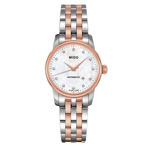 Mido M7600.9.69.1 : Baroncelli Tradition Lady Stainless Steel - Rose Gold / MOP / Bracelet