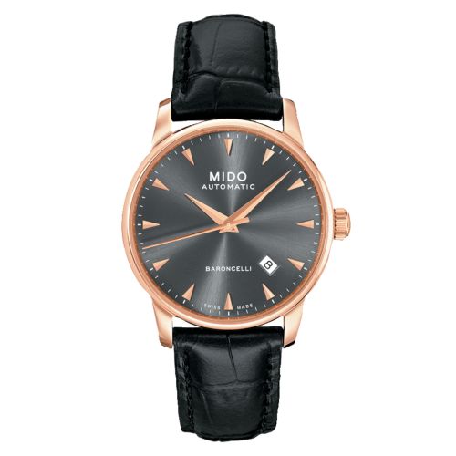 Mido M8600.3.13.4 : Baroncelli Tradition Rose Gold / Grey