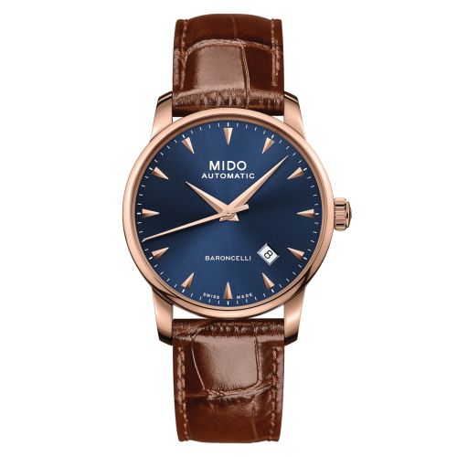 Mido M8600.3.15.8 : Baroncelli Tradition Rose Gold / Midnight Blue