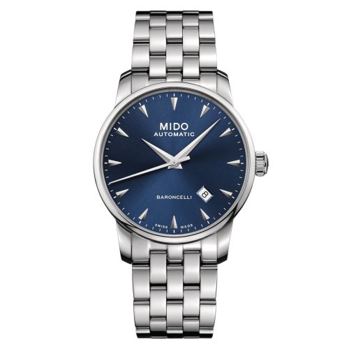 Mido M8600.4.15.1 : Baroncelli Tradition Stainless Steel / Midnight Blue