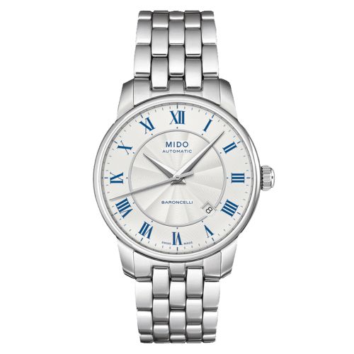 Mido M8600.4.21.1 : Baroncelli Tradition Stainless Steel / Silver / Bracelet