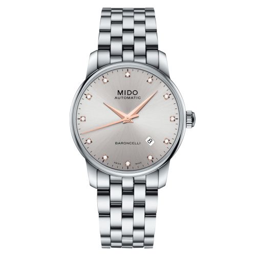 Mido M8600.4.67.1 : Baroncelli Tradition Stainless Steel / Silver / Bracelet