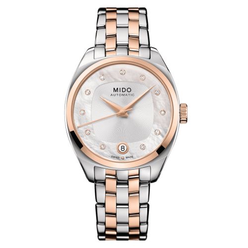Mido M024.307.22.116.00 : Belluna Royal Lady Stainless Steel - Rose Gold / MOP / Bracelet