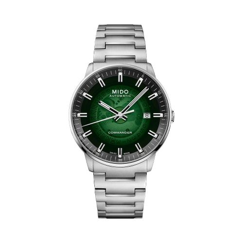 Mido M021.407.11.411.03 : Commander Gradient Stainless Steel / Green / Bracelet