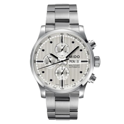 Mido M005.614.11.031.00 : Multifort Chronograph Stainless Steel / Silver / Bracelet