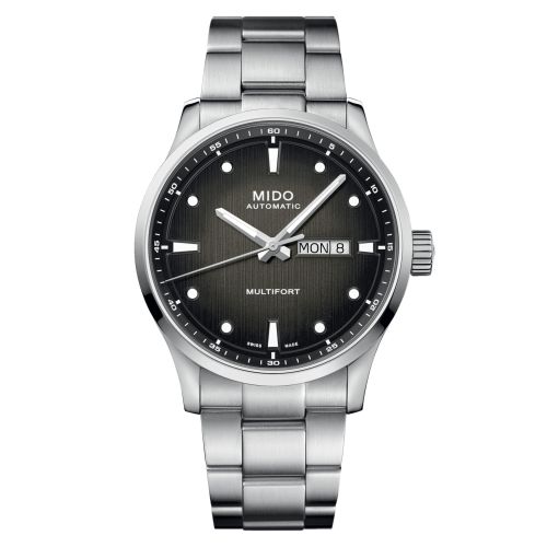 Mido M038.430.11.051.00 : Multifort M Stainless Steel / Grey / Bracelet