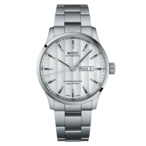 Mido M038.431.11.031.00 : Multifort Chronometer 1 Stainless Steel / Silver / Bracelet